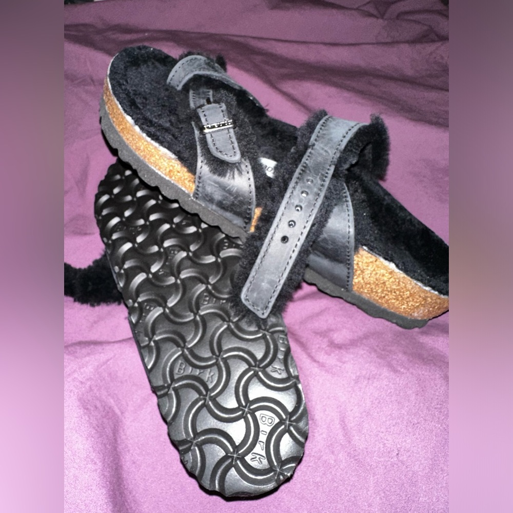Birkenstock Mayari Shearling black size 37 - Picture 2 of 6